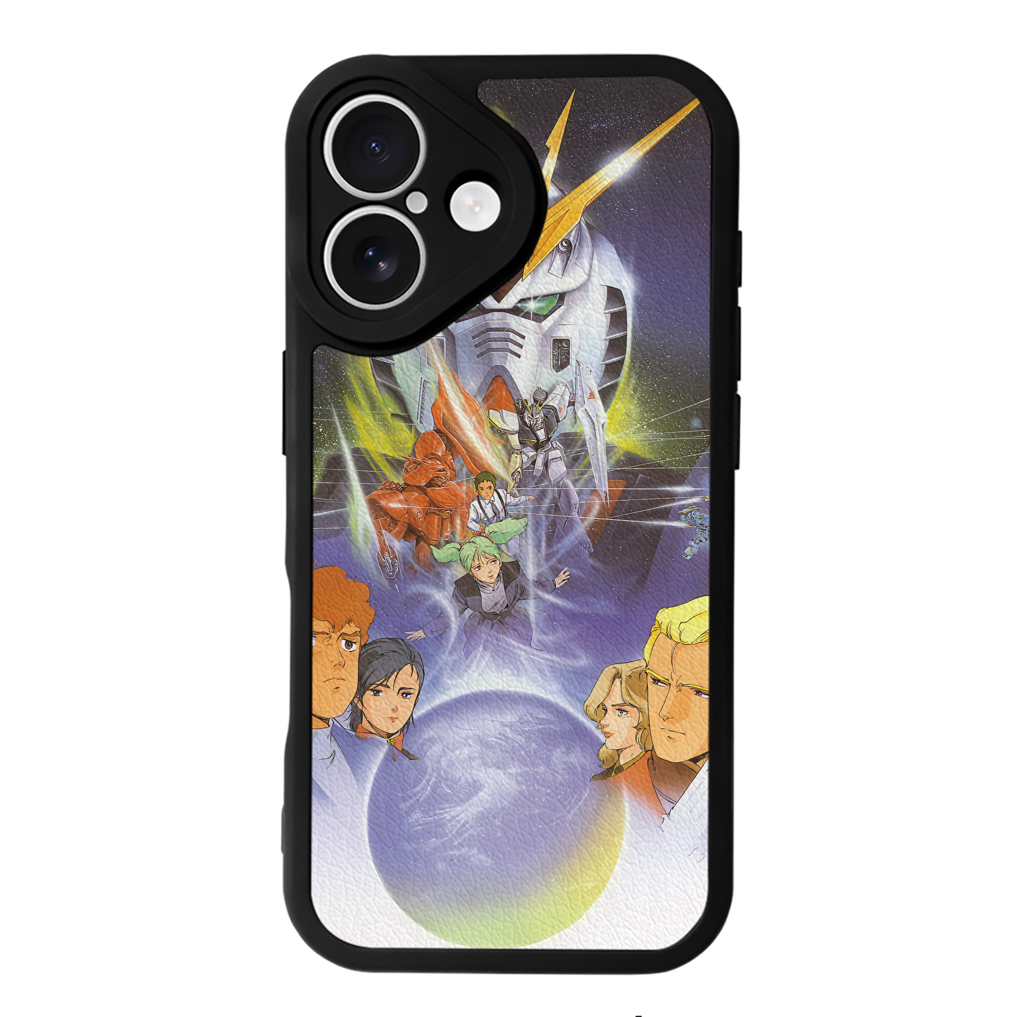 （画像用） 機動戦士ガンダム Mobile Suit Gundam 【iPhone 16シリーズ対応】シリコンスマホケース（レザー調） 材質：シリコン